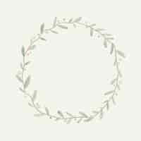 Free vector green wreath on light green background