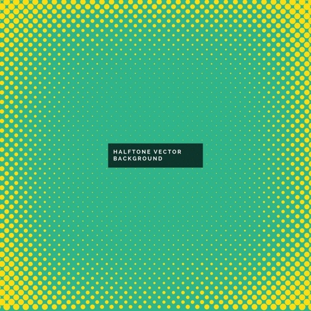 Free vector green and yellow background with halftone dots