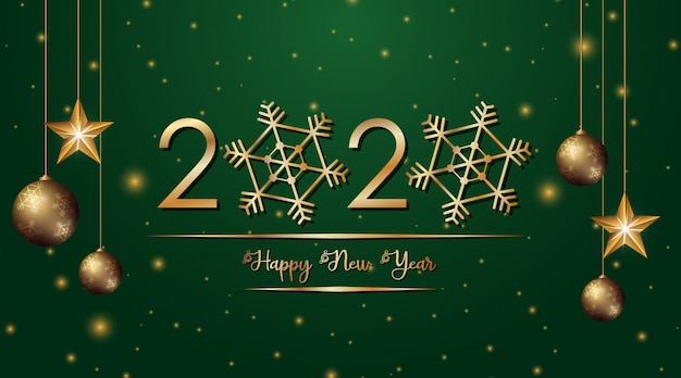 greeting card design for New Year 2020