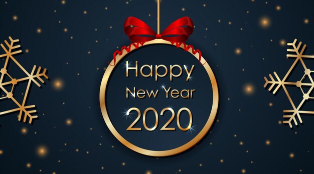 greeting card design for New Year 2020