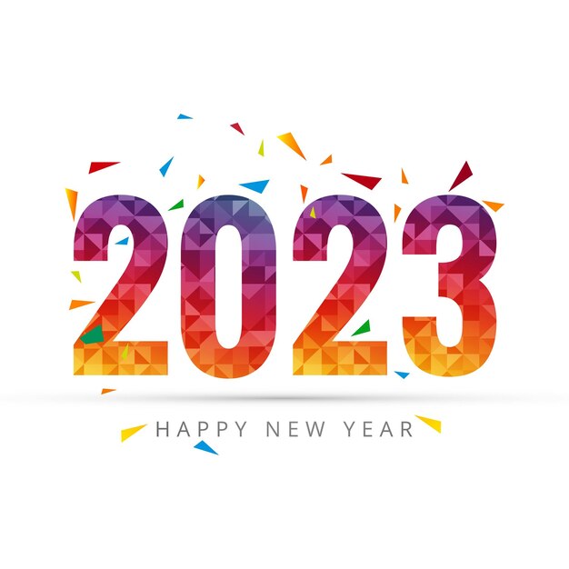 Greeting card happy new year 2023 celebration background