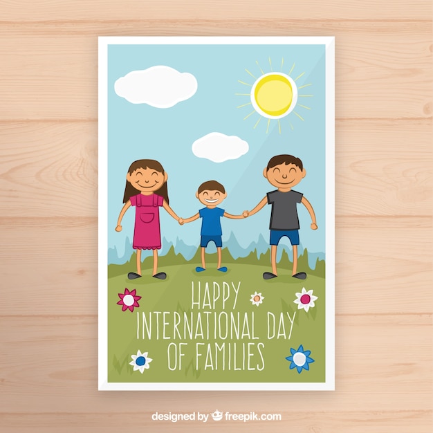 Greeting card for international day of families