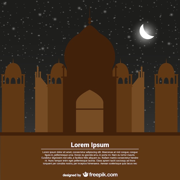 Бесплатное векторное изображение Приветствие шаблон карты для рамадан карим