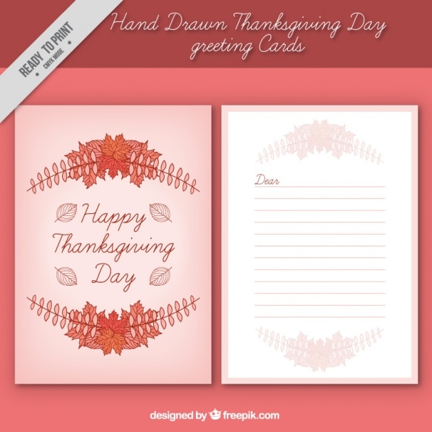 Greeting card of thanksgiving