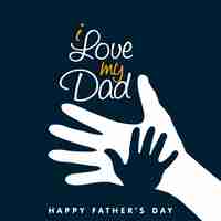 Free vector greeting card with nice message of father's day