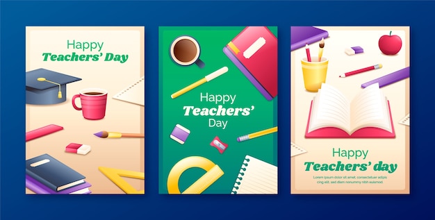 Коллекция поздравительных открыток ко Всемирному дню учителя