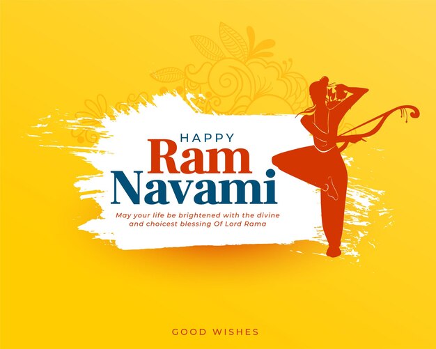 Greeting design for ram navami festival