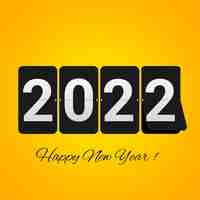 Free vector greeting happy new year 2022 background