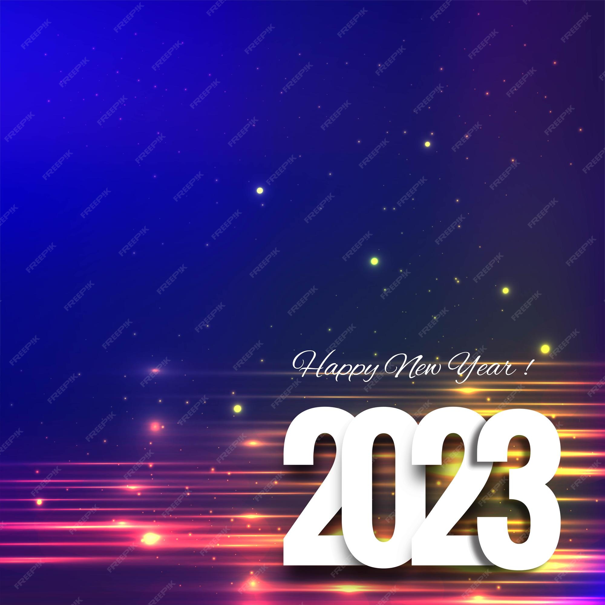 Free Vector | Greeting happy new year 2023 background