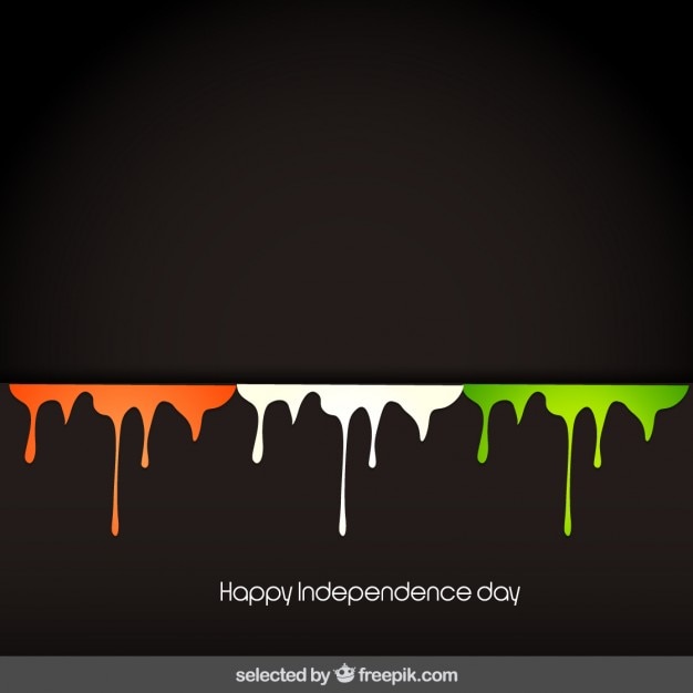 Free Vector greeting independence day of india