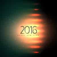 Free vector greeting of new year 2016 with lights