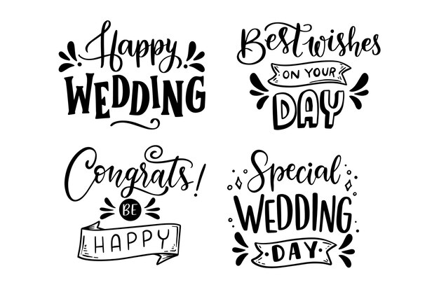 Greetings lettering set