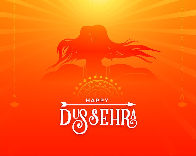 Greetng card design for dussehra festival