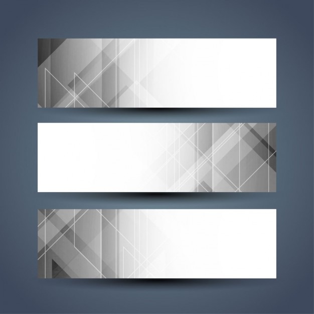 Free vector grey color elegant banners