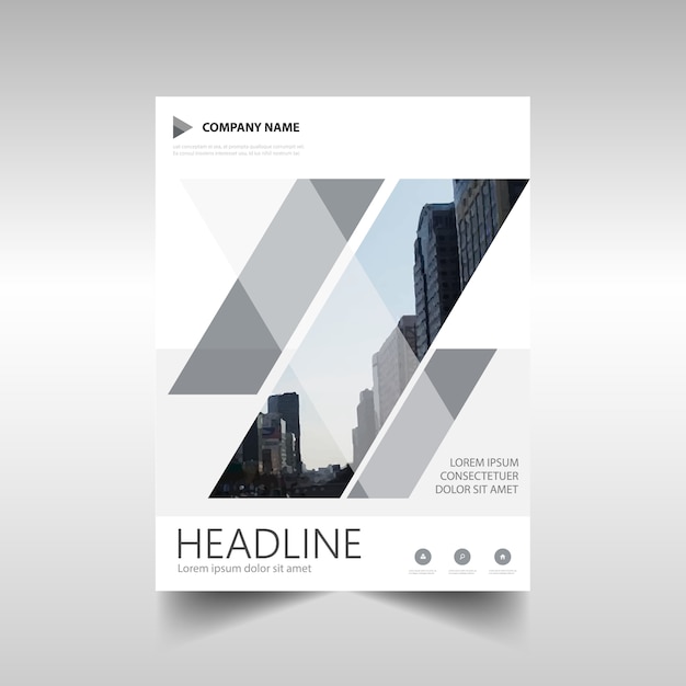 Grey creative annual report template