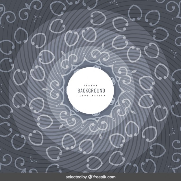 Free vector grey floral ornamental background