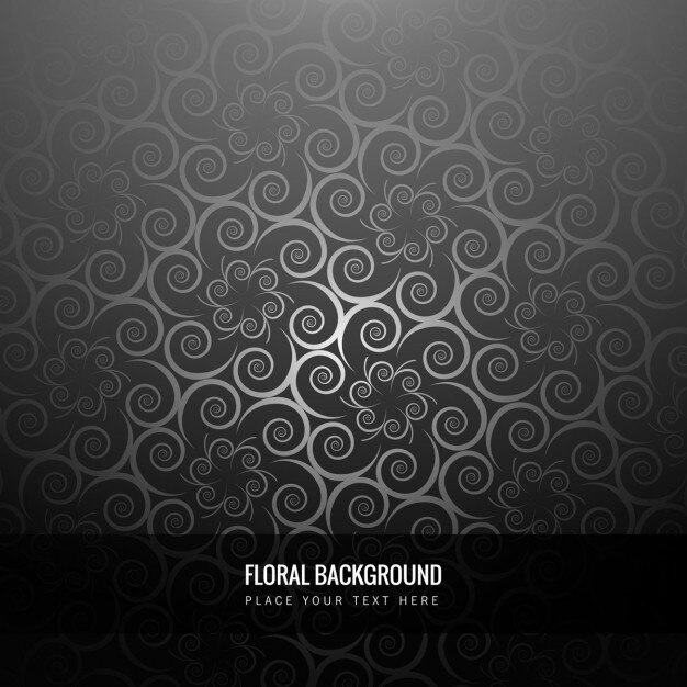 Free Vector grey floral pattern