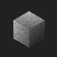 Free vector grey grunge cube