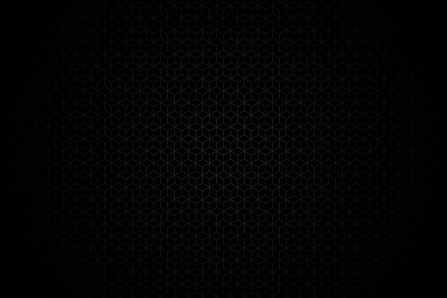 Grey Hexagons On Black Background