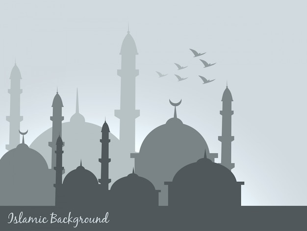 Free vector grey islamic background