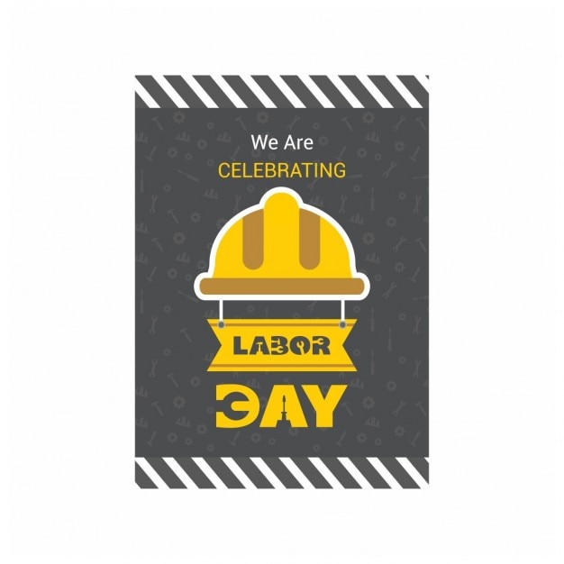 Free vector grey labor day tag