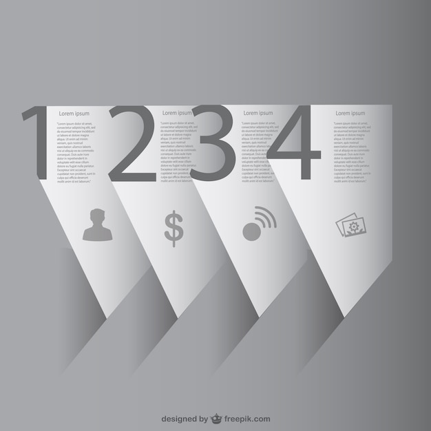 Free vector grey personal achievement infographic