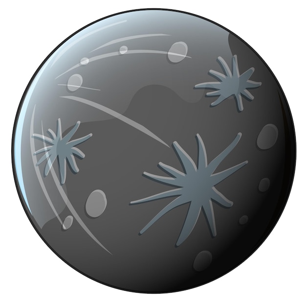 Free vector a grey planet