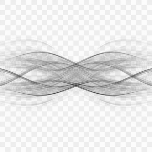 Бесплатное векторное изображение Современный серый фон волны