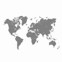 Free vector grey world map