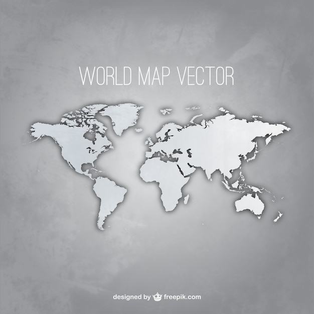 Free vector grey world map