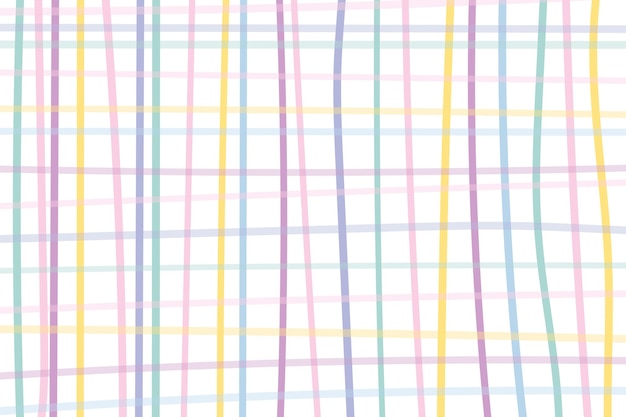 Grid background vector in cute pastel pattern