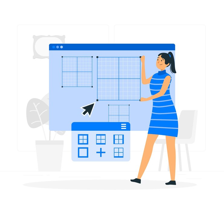 Free Vector grid design concept illustration