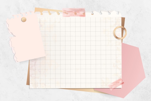 Grid paper note template