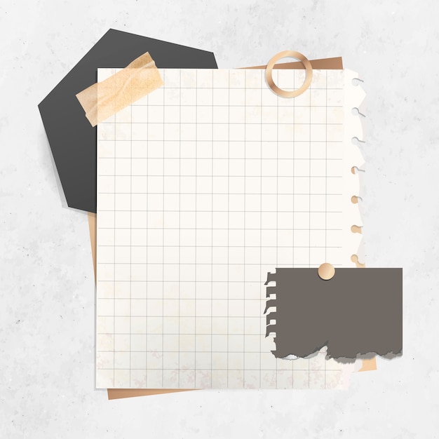 Grid paper note template