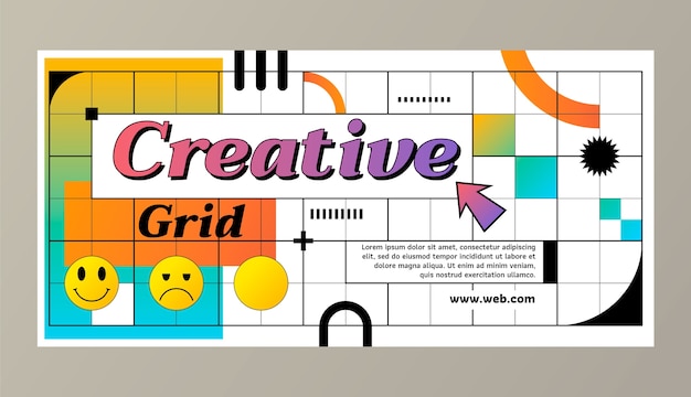 Free vector grid  template design