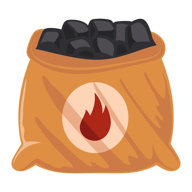 Free vector grill charcoal sack