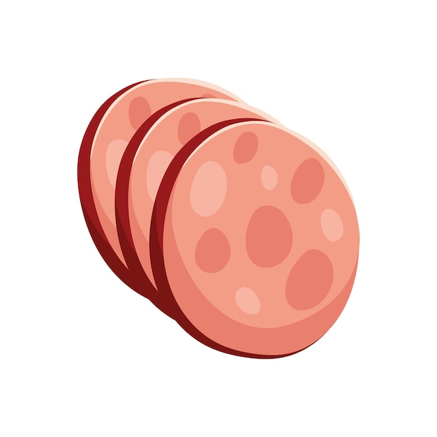 Free vector grill salami icon isolated design