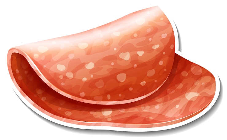 Free Vector grilled sausage in cartoon style