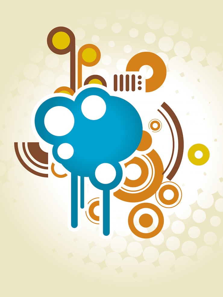 मुफ़्त वेक्टर groovy background with abstract shapes