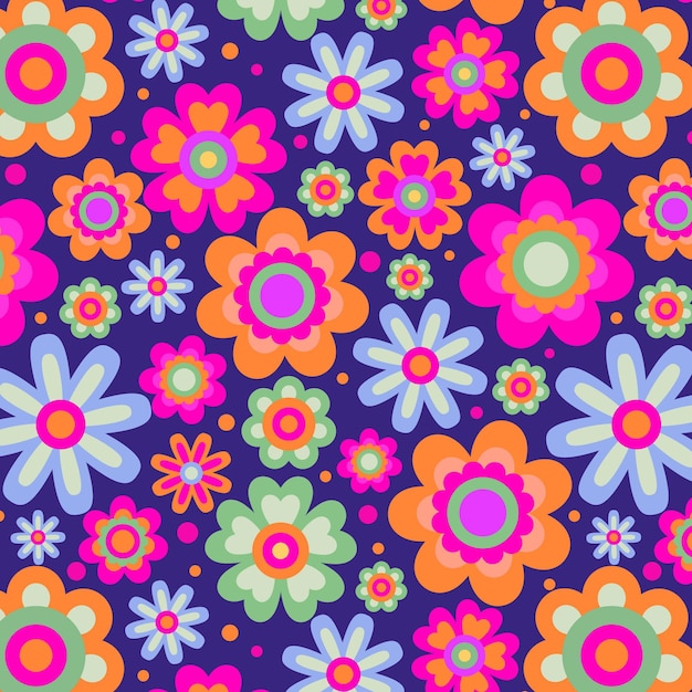 Groovy floral pattern