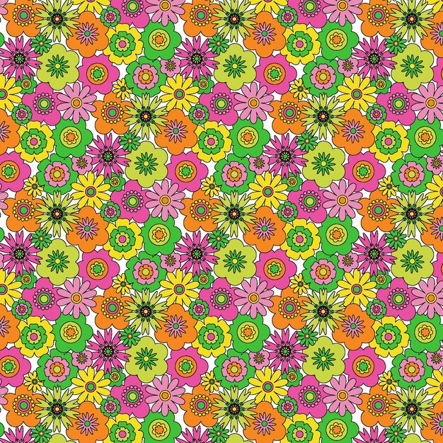 Groovy floral pattern