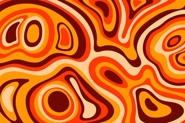 Groovy psychedelic hand drawn background