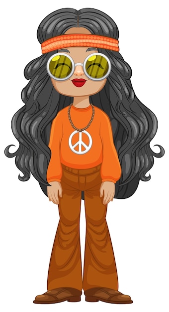 Free vector groovy seventies style fashion illustration