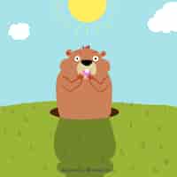 Free vector groundhog day