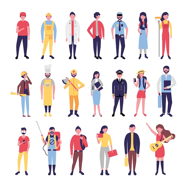 Group of community people bundle characters