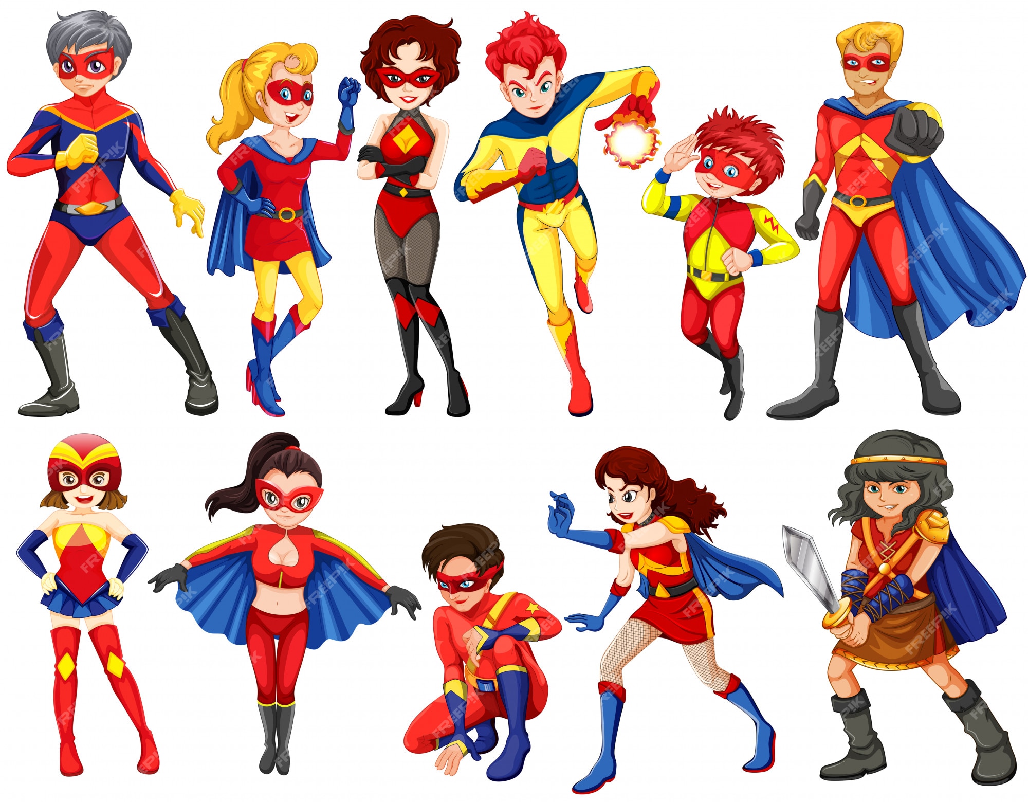 superhero cartoon clipart