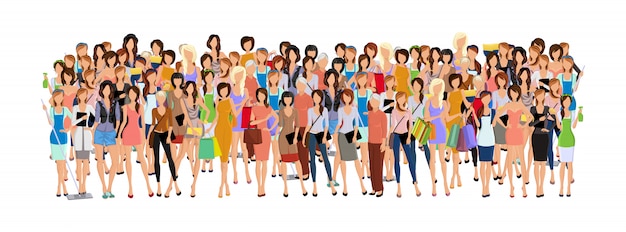 Бесплатное векторное изображение Группа женщин