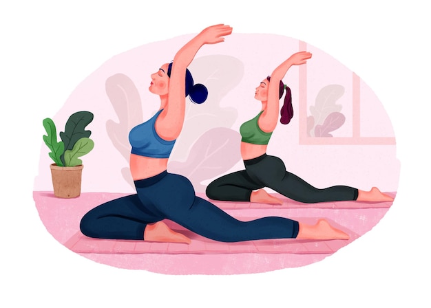 Women Doing Yoga