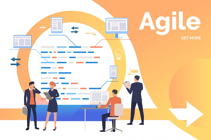 Free Vector group of office workers collaborating on tasks