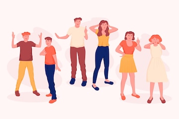Free Vector | Group of people arguing